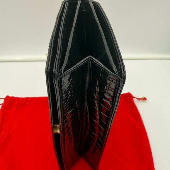 🐊GENGHIZ.K of The Peninsula Hotel HONG KONG Exotic Genuine CROCODILE Clutch Bag - Picture 8 of 16